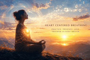 Heart Centered Breathing woman meditating